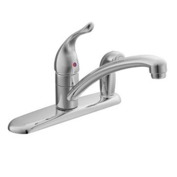 Moen Chateau 1 Handle Kitchen Faucet with Matching Side Spray - Chrome Finish