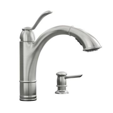 Moen Walden1 Handle Pullout Kitchen Faucet with Microban and Reflex - Spot Resist Stainless Finish