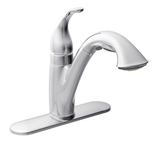 Moen Camerist 1 Handle Kitchen Faucet with Matching Pullout Wand - Chrome Finish
