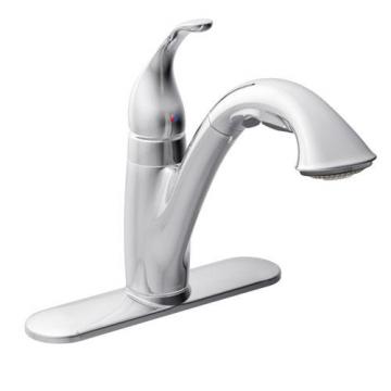 Moen Camerist 1 Handle Kitchen Faucet with Matching Pullout Wand - Chrome Finish