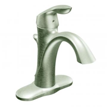 Moen Eva Single-Handle Bathroom Faucet in Brushed Nickel Finish