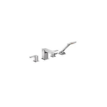 Moen 90 Degree 2-Handle High Arc Roman Bath Faucet with Hand Shower in Chrome