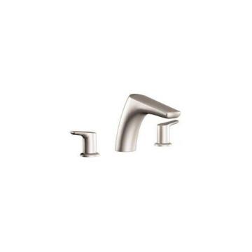 Moen Method 2-Handle Low Arc Roman Bath Faucet in Brushed Nickel Finish