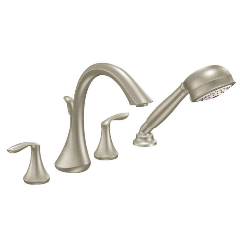 Moen Eva Roman Bath Faucet with Hand Shower in Brushed Nickel Finish