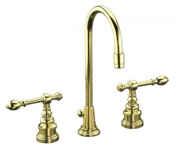 Kohler IV Georges Brass Bathroom Faucet with High Country Swing Spout and Lever Handles