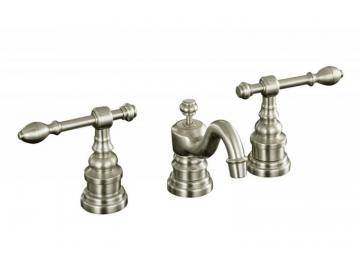 Kohler IV Georges Brass Widespread Bathroom Faucet with Lever Handles in Vibrant Brushed Nickel