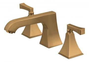 Kohler Memoirs Deck-Mount High-Flow Bathroom Faucet in Vibrant Brushed Bronze Finish