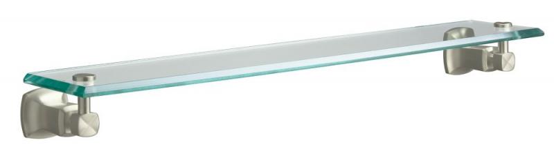 Kohler Margaux Glass Shelf in Vibrant Brushed Nickel