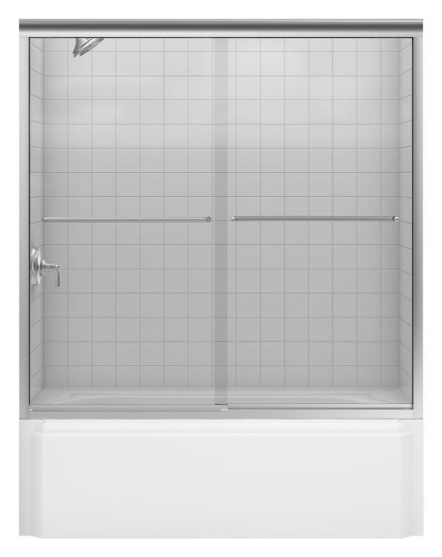 Kohler Fluence Frameless Bypass Bath Door in Matte Nickel