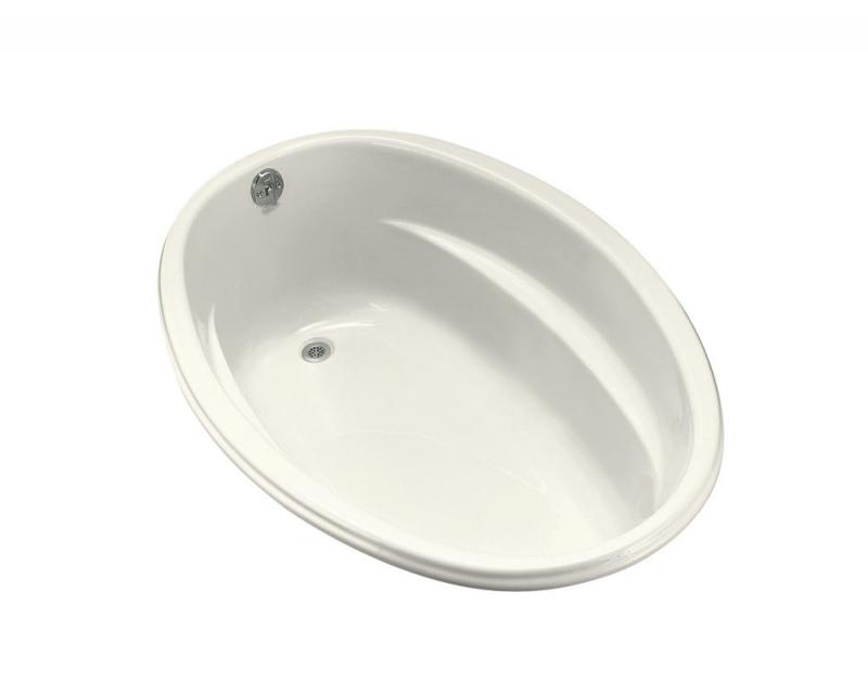 Kohler 5' Acrylic Oval Drop-in Bathtub in Biscuit