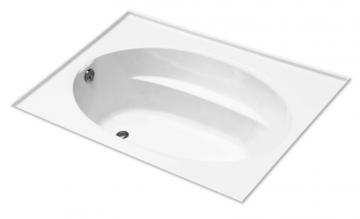Kohler Windward 6' Oval Drop-in Non Whirlpool Bathtub in White