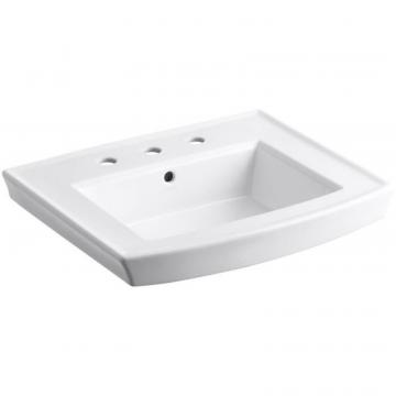 Kohler Archer 24" x 20 1/2" Bathroom Sink Pedestal in White