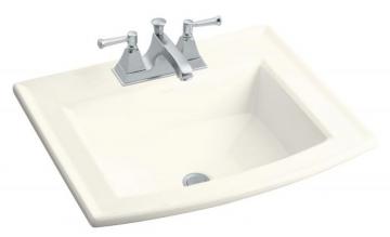 Kohler Archer 22 5/8" L x 19 7/16" H Self-Rimming Bathroom Sink in Biscuit