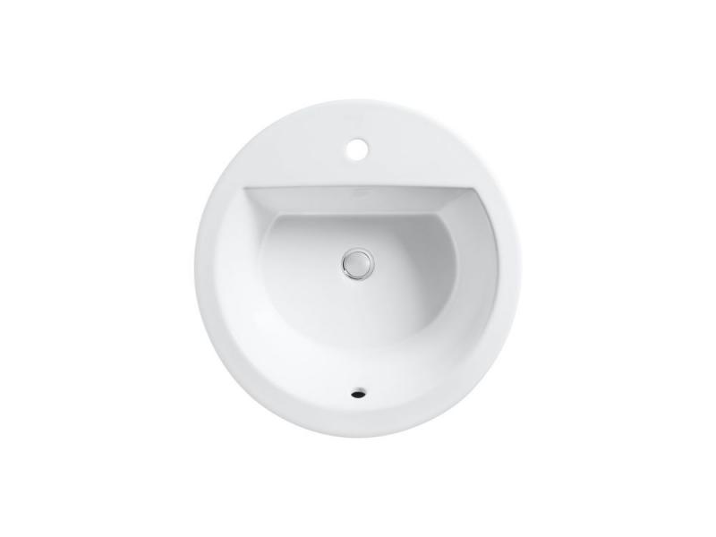 Kohler Bryant Round Self-Rimming Bathroom Sink with Single Hole Faucet Installation