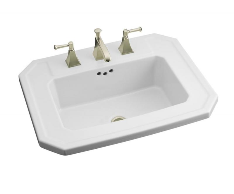 Kohler Kathryn Self-Rimming Bathroom Sink in White