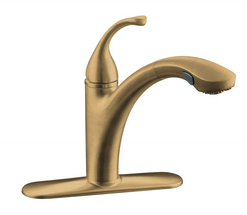 Kohler Forté Single-Control Pullout Kitchen Sink Faucet With Color-Matched Sprayhead
