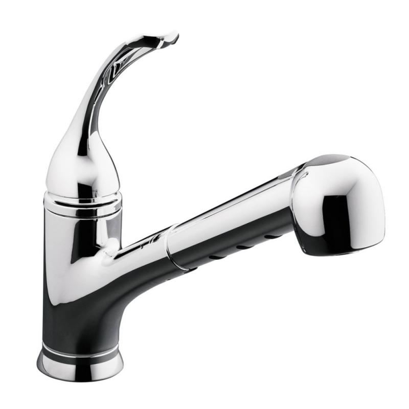Kohler Coralais Single-Control Pullout Spray Kitchen Sink Faucet In Polished Chrome