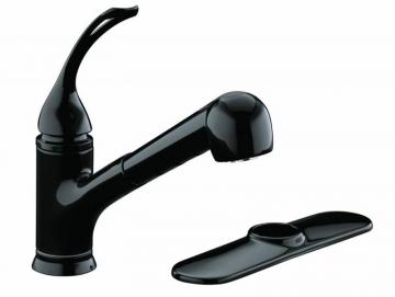 Kohler Coralais Single-Control Pullout Spray Kitchen Sink Faucet In Black Black