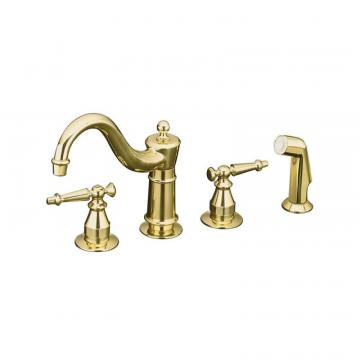 Kohler Antique Kitchen Sink Faucet In Vibrant Polished Brass
