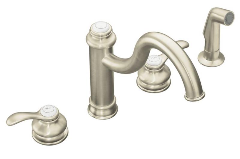 Kohler Fairfax High Spout Kitchen Sink Faucet In Vibrant Brushed Nickel