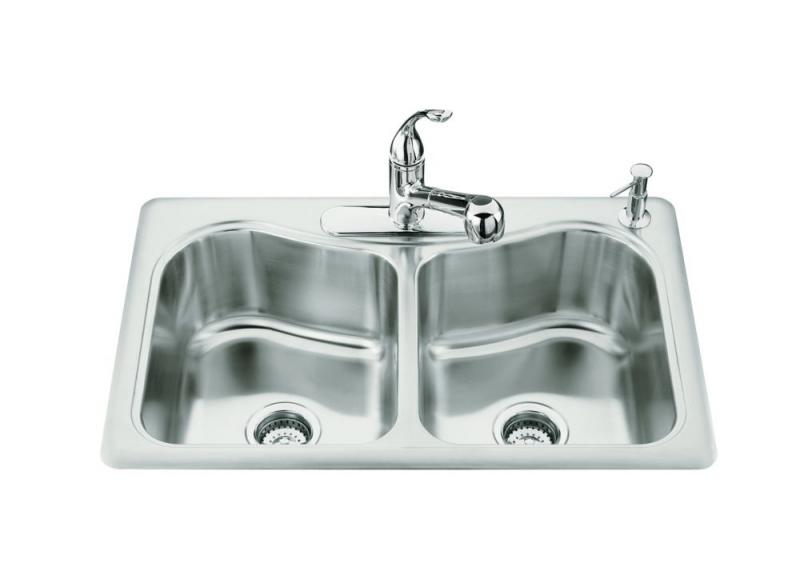 Kohler Staccato Double-Basin Self-Rimming Kitchen Sink