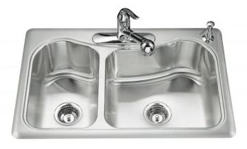 Kohler Staccato Large/Medium Self-Rimming Kitchen Sink