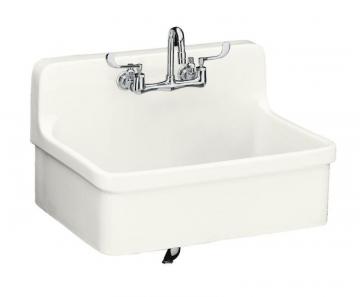 Kohler Gilford Apron-Front Wall-Mount Kitchen Sink in White