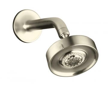 Kohler Purist Multi-Function Showerhead with Arm and Flange in Vibrant Brushed Nickel