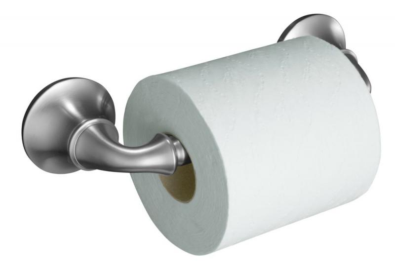 Kohler Forté Sculpted Toilet Tissue Holder in Brushed Chrome