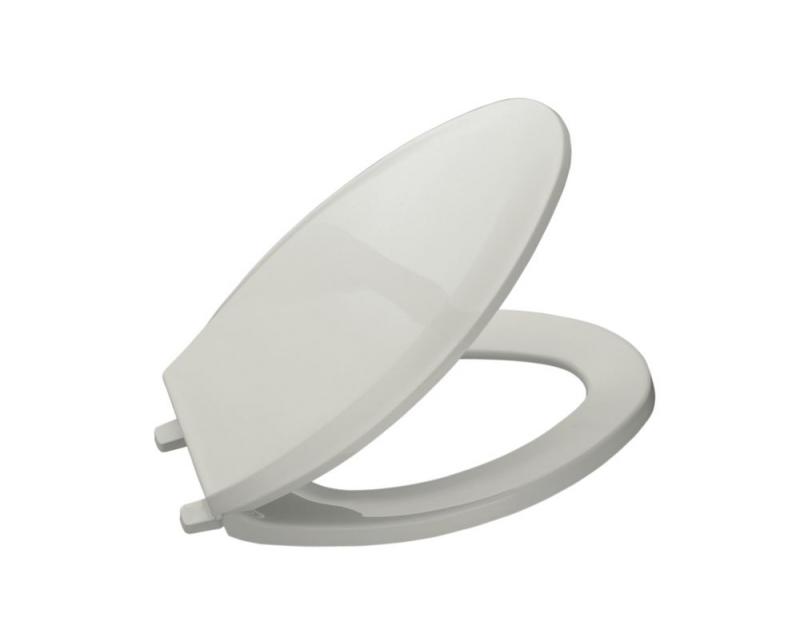 Kohler Lustra Elongated Closed Front Toilet Seat in Ice Grey