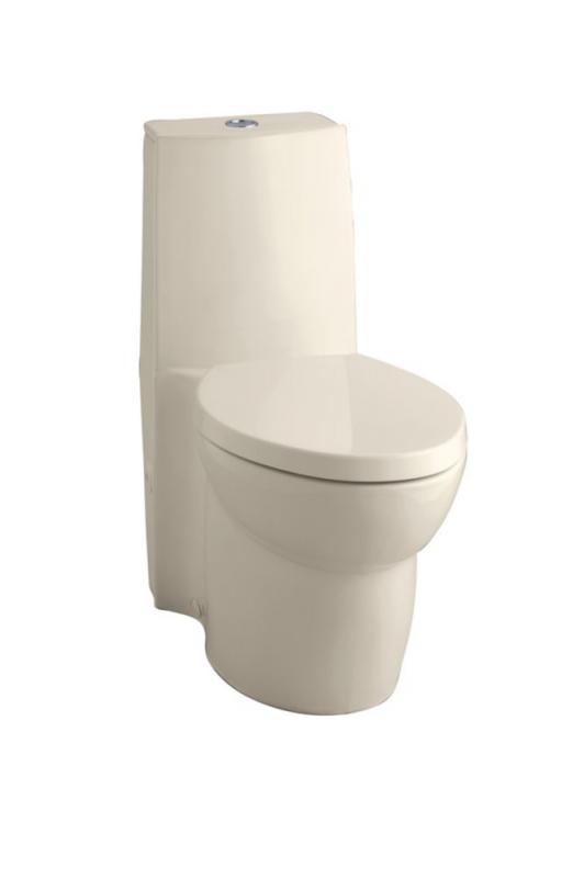 Kohler Saile 1-piece 0.8/1.6 GPF Dual Flush Elongated Bowl Toilet in Almond