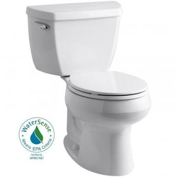 Kohler Wellworth The Complete Solution 1.28 GPF Single Flush Round-Front Toilet in White