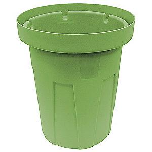 Tough Guy 55 gal. Round Open Top Utility Food-Grade Waste Container, 36-3/4"H, Green