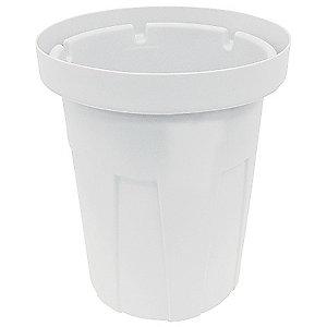 Tough Guy 45 gal. Round Open Top Utility Food-Grade Waste Container, 32-1/4"H, White