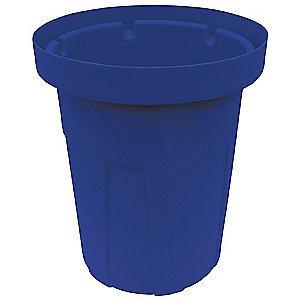 Tough Guy 40 gal. Round Open Top Utility Food-Grade Waste Container, 30-1/4"H, Blue