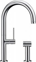Blanco Solid Spout Faucet With Sidespray Stainless