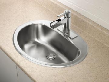 Blanco Oval Bathroom Sink in Stainless Steel