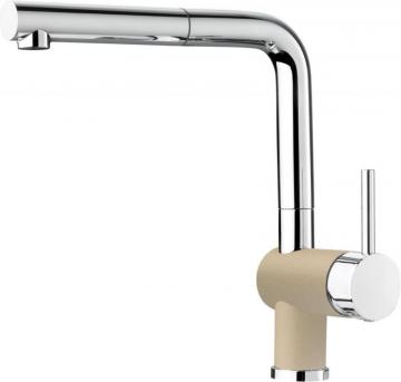Blanco Single-Lever Pull-Out Faucet, Biscotti/Chrome