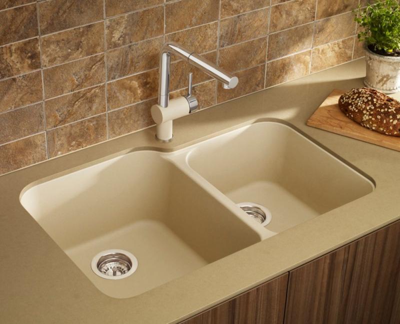 Blanco Silgranit, Natural Granite Composite Undermount Kitchen Sink, Biscotti