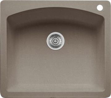 Blanco Silgranit, Natural Granite Composite Topmount Kitchen Sink, Truffle