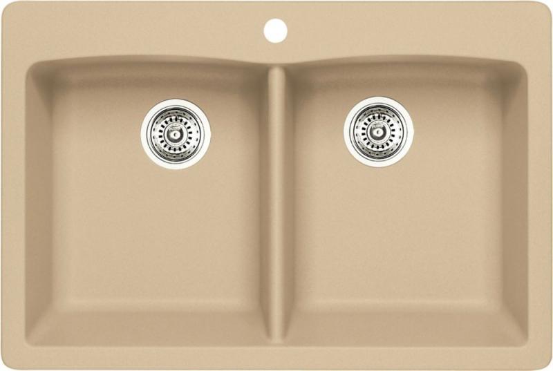 Blanco Silgranit, Natural Granite Composite Topmount Kitchen Sink, Biscotti
