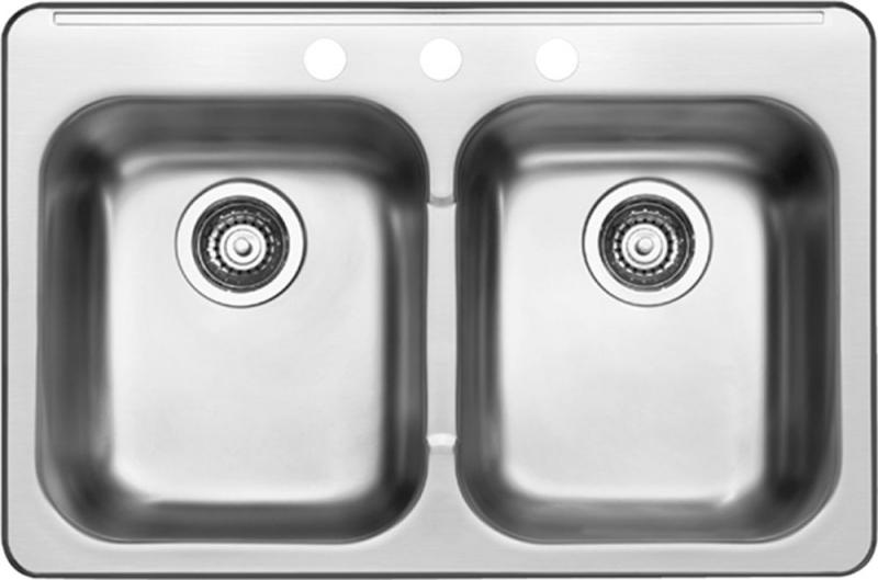 Blanco 8 In. Double Bowl Stainless Steel Sink