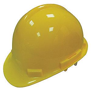 Condor Front Brim Hard Hat, 4 pt. Pinlock Suspension, Yellow, Hat Size: 6-1/2 to 8