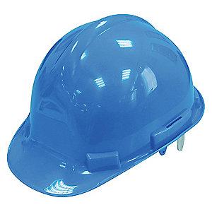 Condor Front Brim Hard Hat, 4 pt. Pinlock Suspension, Blue, Hat Size: 6-1/2 to 8