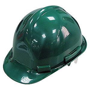 Condor Front Brim Hard Hat, 4 pt. Pinlock Suspension, Green, Hat Size: 6-1/2 to 8