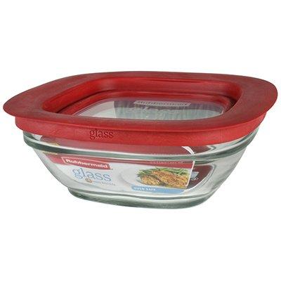 Rubbermaid Food Storage Container, Glass, 2.5-Cup Square