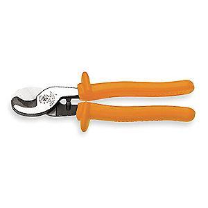 Klein High Leverage Cable Cutter,9-5/8" Overall Length,Shear Cut Cutting Action