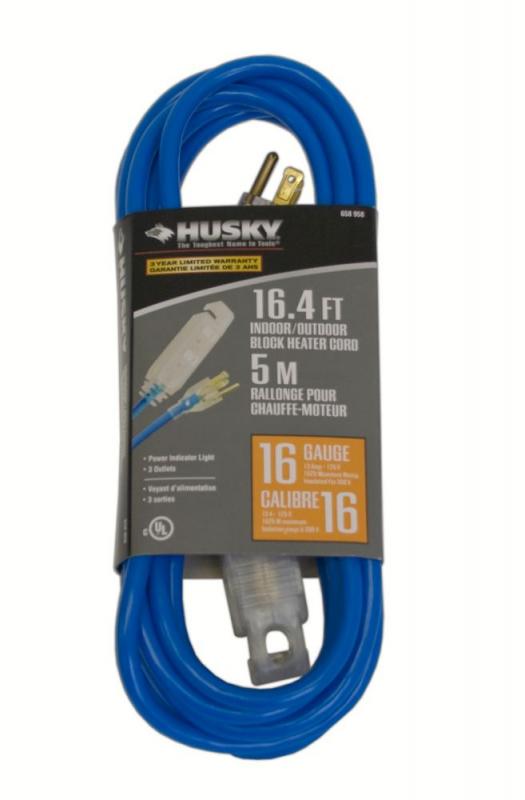 Husky Indoor/Outdoor Block Heater Cord