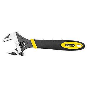 Stanley 10" Adjustable Wrench, Cushion Grip Handle, 1-7/32" Jaw Capacity, Steel