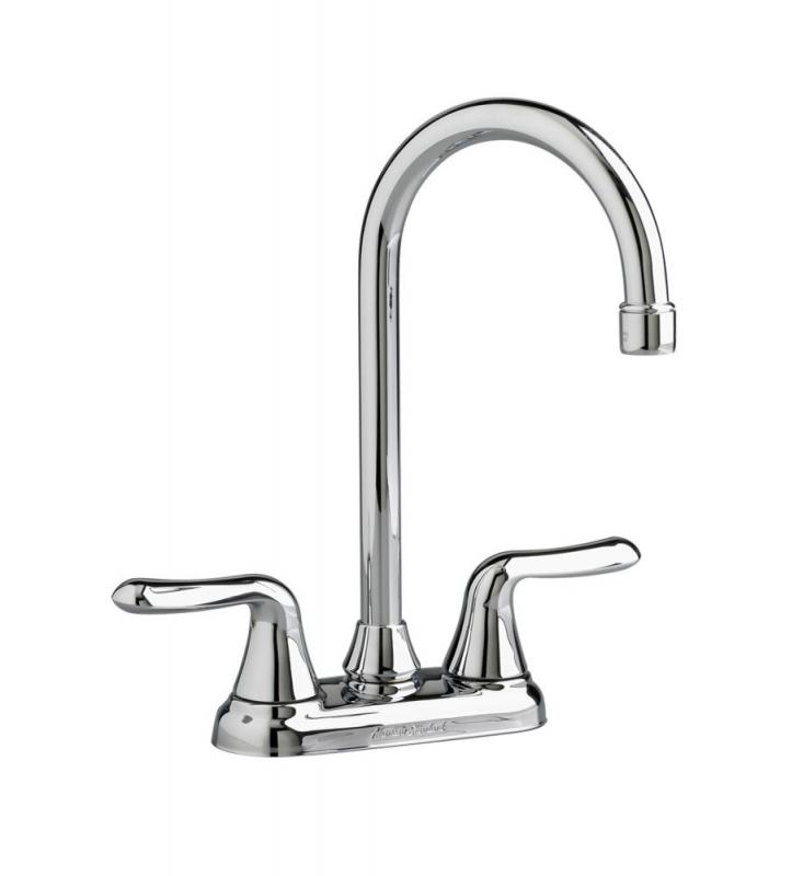 American Standard Cadet Bar Faucet with Metal Lever Handles in Polished Chrome